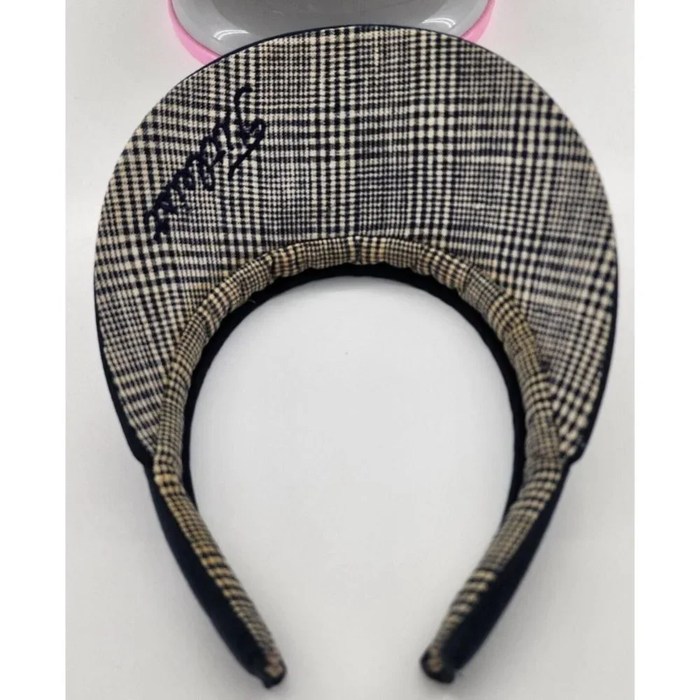 Titleist Blue‎ and Plaid Check Embroidered Golf Visor Wide Brim Hair / Head Band